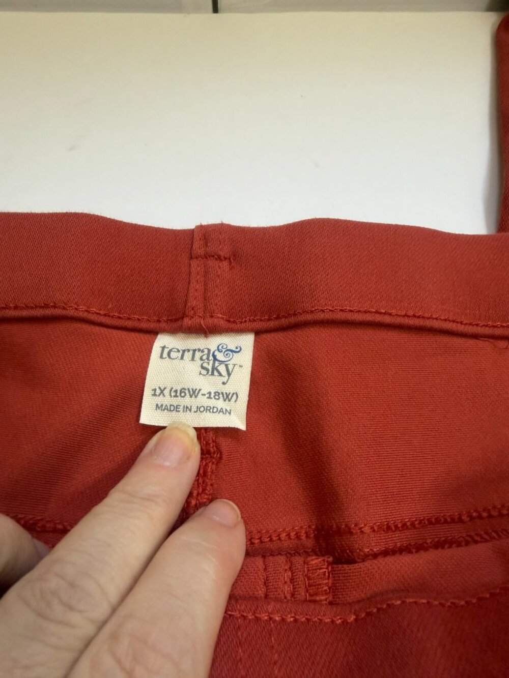 Terra & Sky Burnt Orange Jeggings W 1X - Picture 4 of 5